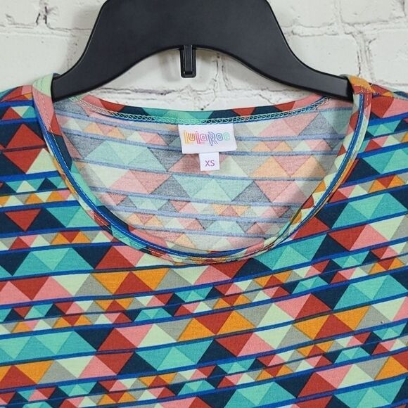 LuLaRoe Julia XS 2/4 Aztec Tribal Print Knee Length Stretch Fitted T-Shirt Dress - Picture 3 of 13